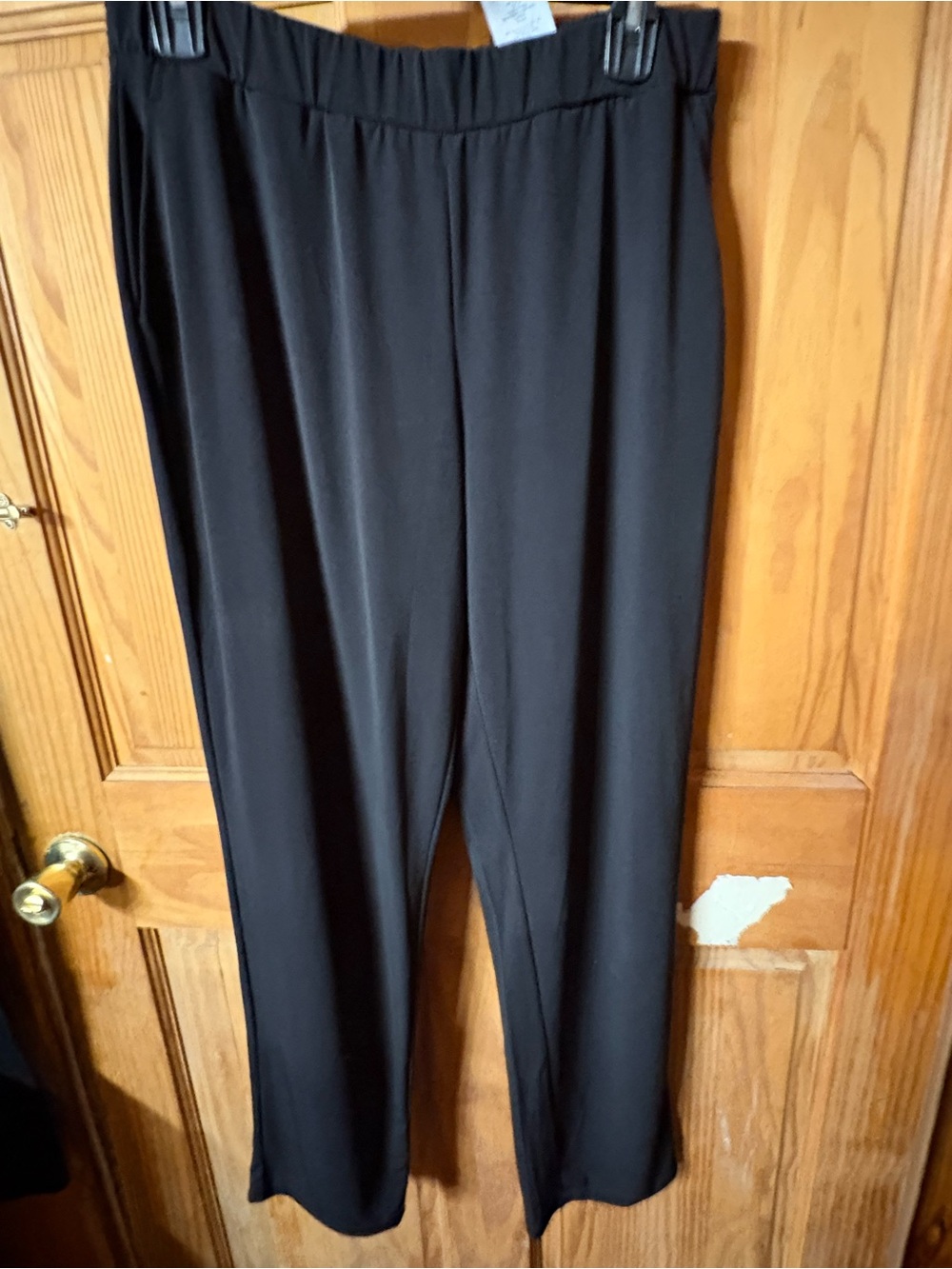 Susan Graver Black Pull-On Straight Leg Pants